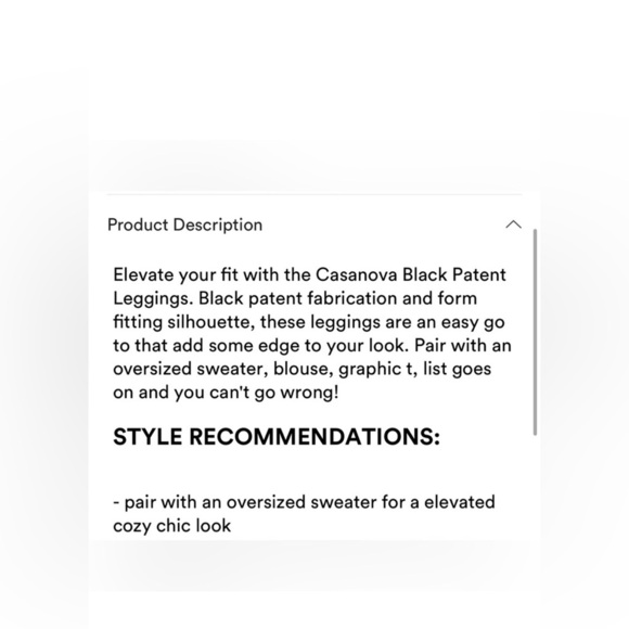 Like new 12th Tribe faux, patent leather leggings - Picture 4 of 8